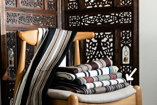 Black & Beige Yemeni Shawl
